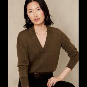 Banana Republic Bella Merino Sweater Polo